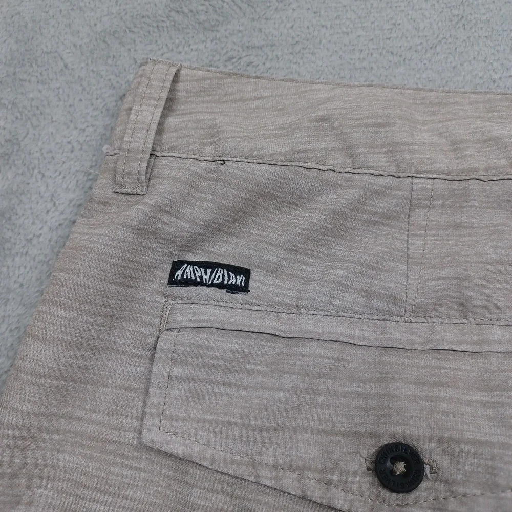 Quiksilver Shorts Mens 38‎ Brown Amphibians Pockets Casual Stretch